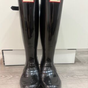 Hunter Black Gloss Rain Boot Interior Label